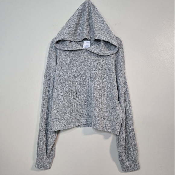 GAP Kids Softspun Ribbed Crop Hoodie, Size 8 ~ EUC - Picture 3 of 6